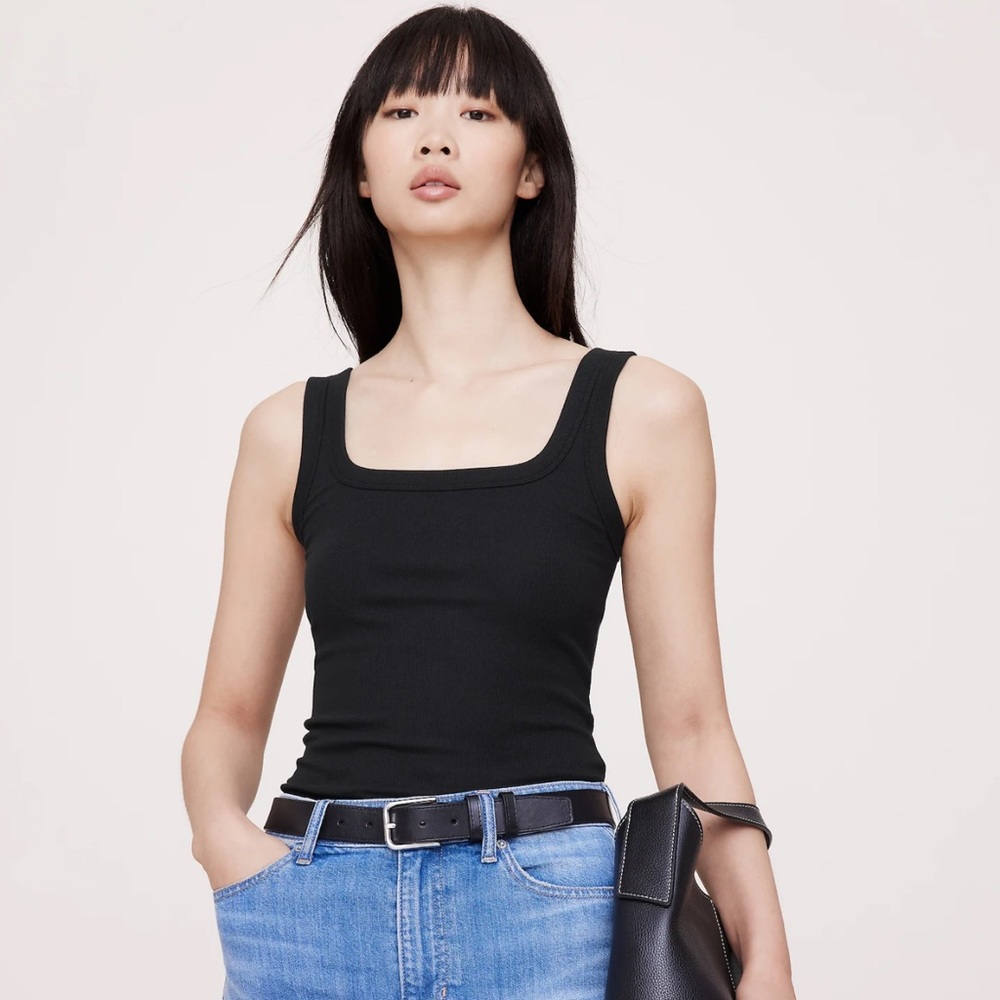 NWOT Banana Republic Ribbed Square Neck Tank